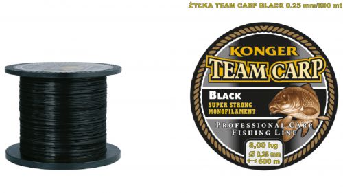 Konger Żyłka Team Carp Black - 0.25mm / 600m (Czarna)